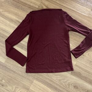 Women's Long Sleeve Burgundy Top
